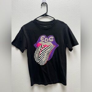 EDC Rolling Stones Logo T Shirt